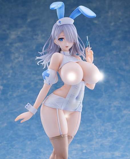 Blue Nurse Bunny (Original Character) PVC-Statue 1/6 29cm Pink Cat 