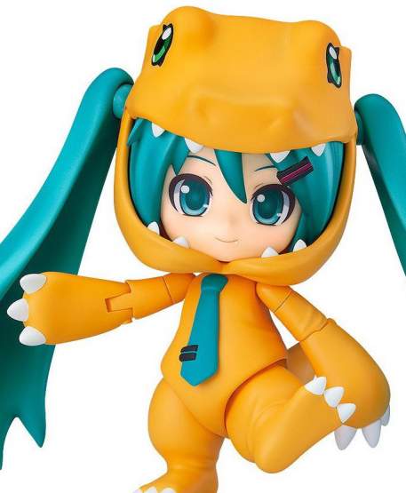 Hatsune Miku Kigurumi Agumon Version (Character Vocal Series 01) Nendoroid 1439 Actionfigur 10cm Good Smile Company 