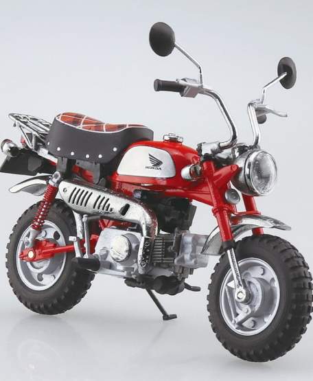Honda Monkey Limited Monza Red (Original Character) Diecast Bike Series 1/12 11cm Aoshima 