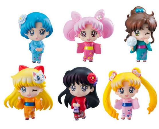 Let's go to festival (Sailor Moon) Petit Chara PVC-Statuen 6Stk. 6cm Megahouse 