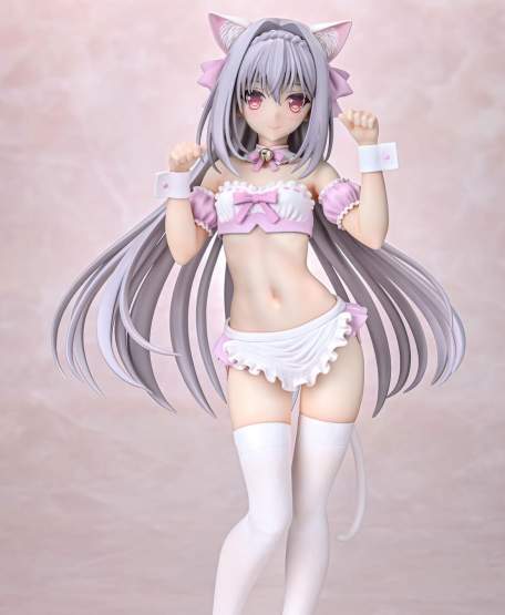 Luna Sakurakouji Cat Maid Sakura Color Version (Tsuki ni Yorisou Otome no Sahou) PVC-Statue 1/6 26cm Q-Six 