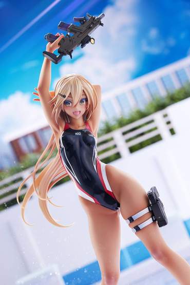 Kouhai-chan of the Swim Club Red Line Swimsuit Version (Arms Note) PVC-Statue 1/7 29cm Amakuni 