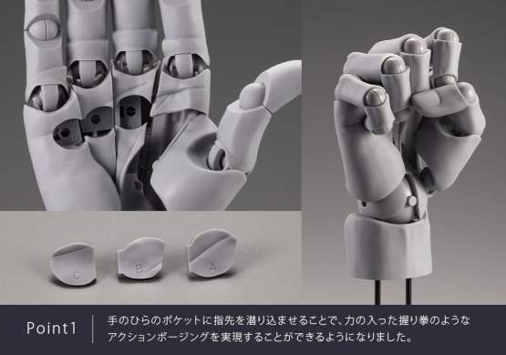 Model Men /R Grey by Takahiro Kagami (Artist Support Item Hand) PVC-Statue 1/1 22cm Kotobukiya 