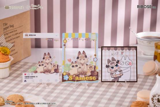 Tea Time Cats x Siamese Cat Azuki-san Friendship Collaboration Exclusive Set (Decorated Life Collection) PVC-Statue 18cm Ribose 