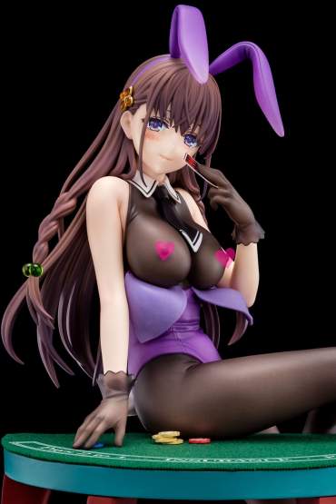 Elfine Phillet wearing flower's purple bunny costume with Nip Slip Gimmick System (The Demon Sword Master of Excalibur Academy) PVC-Statue 1/6 17cm Nippon Columbia 