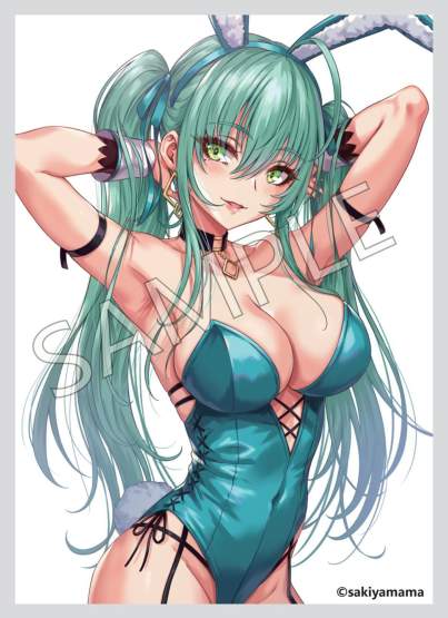 Green Twin Tail Bunny-chan Fishnet Tights Version (Original Character) PVC-Statue 1/6 43cm PartyLook 
