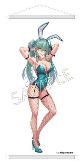 Green Twin Tail Bunny-chan Fishnet Tights Version (Original Character) PVC-Statue 1/6 43cm PartyLook 