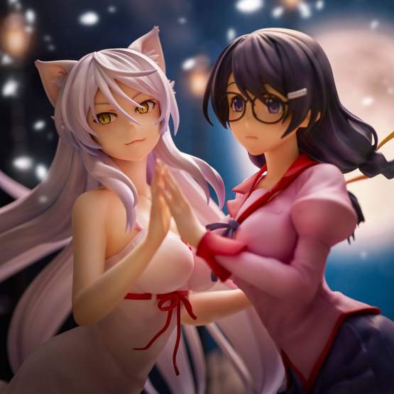 Tsubasa Hanekawa Set re-run (Nekomonogatari Monogatari Series) PVC-Statue 19cm Union Creative 