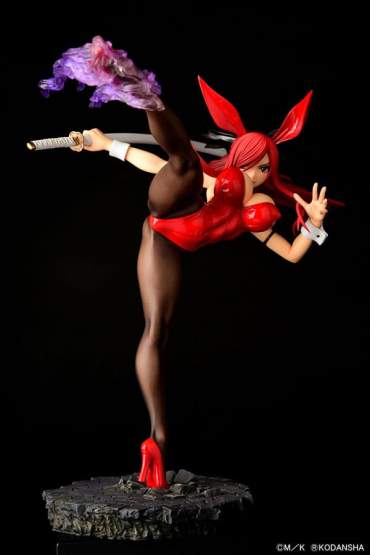 Erza Scarlet High Kick Crimson Bunny Version (Fairy Tail) PVC-Statue 1/6 37cm Orca Toys 