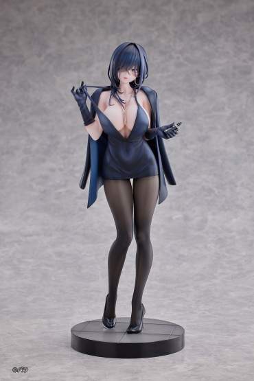 Ishimi Yokoyama Black One-piece Dress Version illustration by Bara (Original Character) PVC-Statue 1/6 28cm Hanabee 