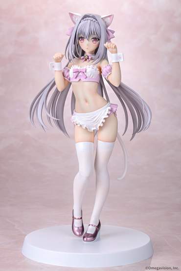 Luna Sakurakouji Cat Maid Sakura Color Version (Tsuki ni Yorisou Otome no Sahou) PVC-Statue 1/6 26cm Q-Six 