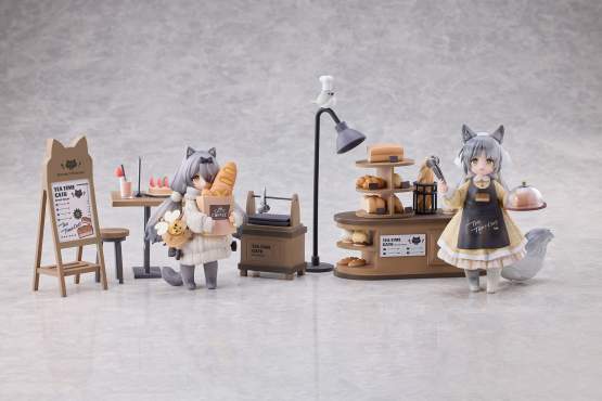 Tea Time Cats - Cat Town Bakery Staff & Customer Set (Decorated Life Collection) PVC-Statue 12cm Ribose 