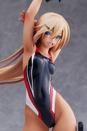 Kouhai-chan of the Swim Club Red Line Swimsuit Version (Arms Note) PVC-Statue 1/7 29cm Amakuni 