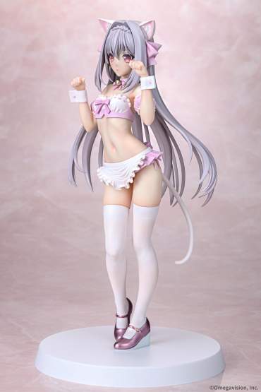 Luna Sakurakouji Cat Maid Sakura Color Version (Tsuki ni Yorisou Otome no Sahou) PVC-Statue 1/6 26cm Q-Six 