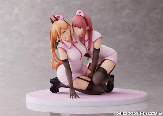 Power & Makima Nurse Version (Chainsaw Man) PVC-Statue 1/7 147cm FuRyu 