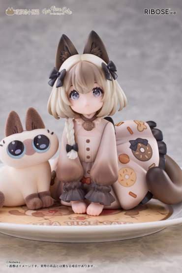 Tea Time Cats x Siamese Cat Azuki-san Friendship Collaboration Exclusive Set (Decorated Life Collection) PVC-Statue 18cm Ribose 