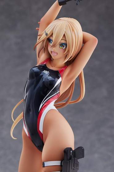 Kouhai-chan of the Swim Club Red Line Swimsuit Version (Arms Note) PVC-Statue 1/7 29cm Amakuni 