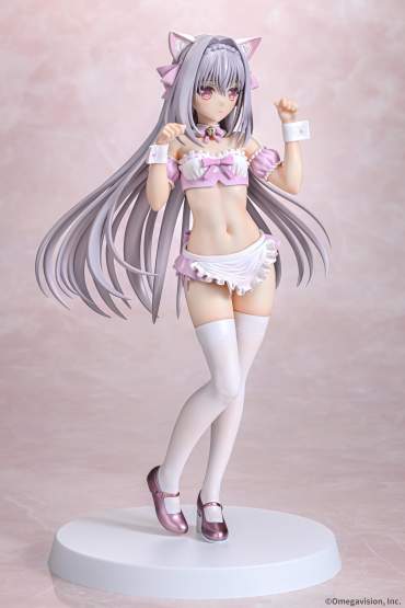 Luna Sakurakouji Cat Maid Sakura Color Version (Tsuki ni Yorisou Otome no Sahou) PVC-Statue 1/6 26cm Q-Six 