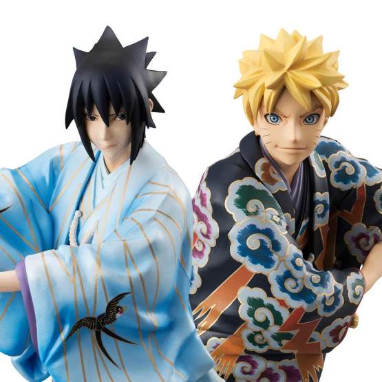 Naruto Uzumaki & Sasuke Uchiha Kabuki Version (Naruto Shippuden) G.E.M. PVC-Statuen Doppelpack 23cm Megahouse 