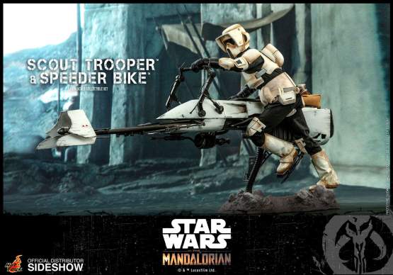 Scout Trooper & Speeder Bike mit The Child (Star Wars) 1/6 Actionfigur 30cm Hot Toys 