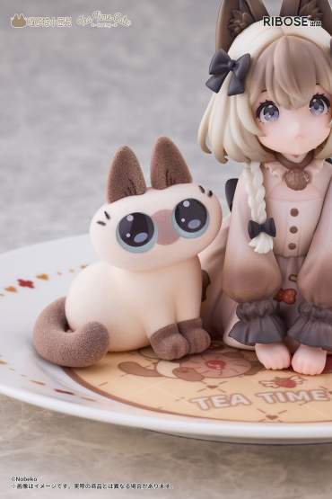 Tea Time Cats x Siamese Cat Azuki-san Friendship Collaboration Exclusive Set (Decorated Life Collection) PVC-Statue 18cm Ribose 