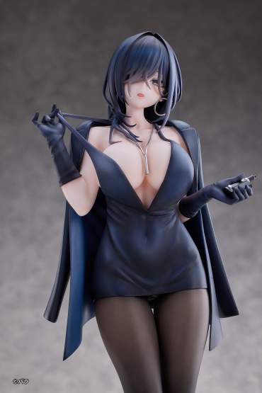 Ishimi Yokoyama Black One-piece Dress Version illustration by Bara (Original Character) PVC-Statue 1/6 28cm Hanabee 