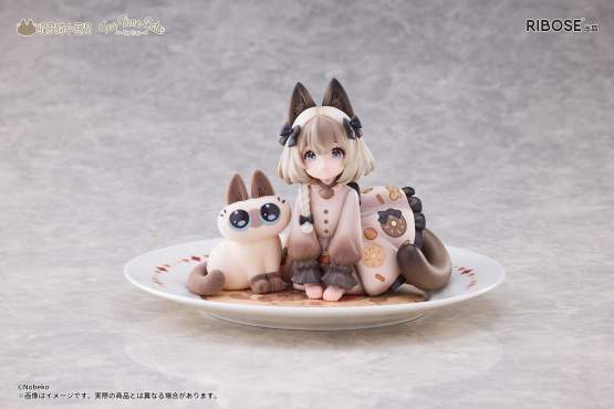 Tea Time Cats x Siamese Cat Azuki-san Friendship Collaboration Exclusive Set (Decorated Life Collection) PVC-Statue 18cm Ribose 