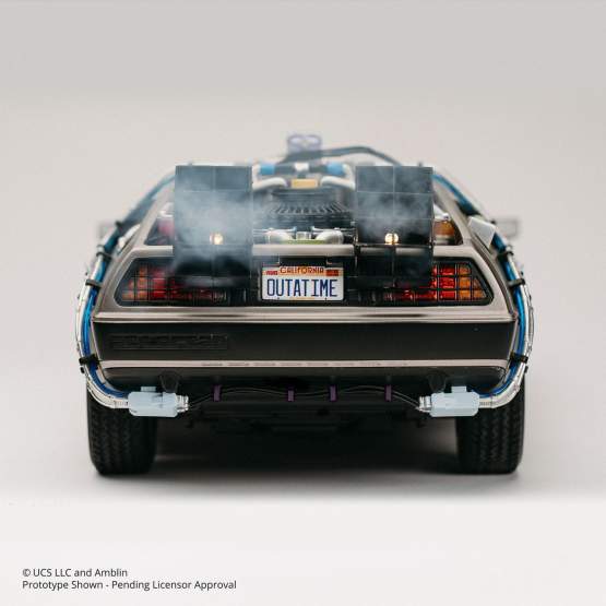 DeLorean mit Lichteffekten und Rauch (Zurück in die Zukunft) Diecast Modell 45cm Tomy 
