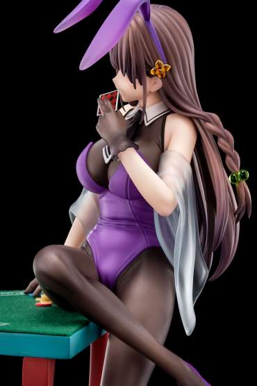 Elfine Phillet wearing flower's purple bunny costume with Nip Slip Gimmick System (The Demon Sword Master of Excalibur Academy) PVC-Statue 1/6 17cm Nippon Columbia 