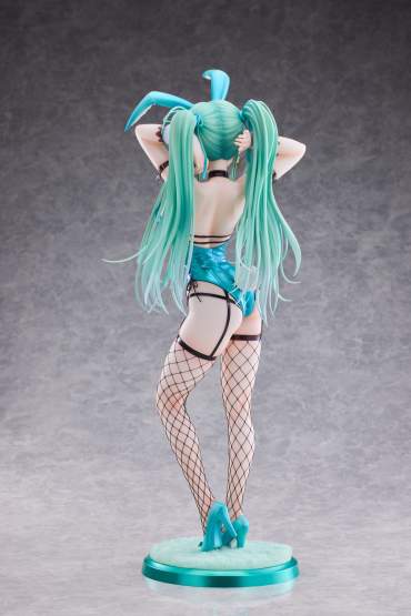 Green Twin Tail Bunny-chan Fishnet Tights Version (Original Character) PVC-Statue 1/6 43cm PartyLook 