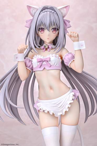 Luna Sakurakouji Cat Maid Sakura Color Version (Tsuki ni Yorisou Otome no Sahou) PVC-Statue 1/6 26cm Q-Six 