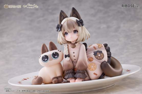 Tea Time Cats x Siamese Cat Azuki-san Friendship Collaboration Exclusive Set (Decorated Life Collection) PVC-Statue 18cm Ribose 