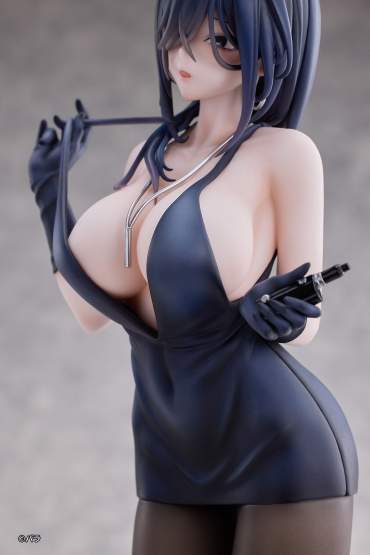 Ishimi Yokoyama Black One-piece Dress Version illustration by Bara (Original Character) PVC-Statue 1/6 28cm Hanabee 