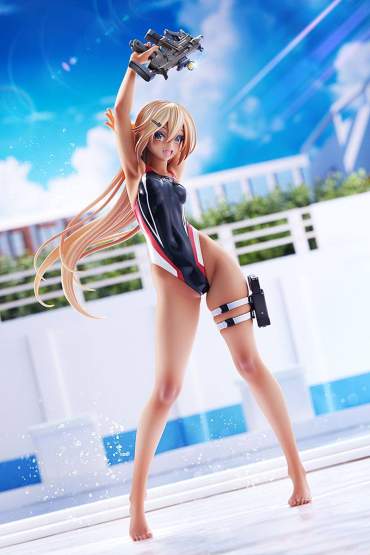 Kouhai-chan of the Swim Club Red Line Swimsuit Version (Arms Note) PVC-Statue 1/7 29cm Amakuni 