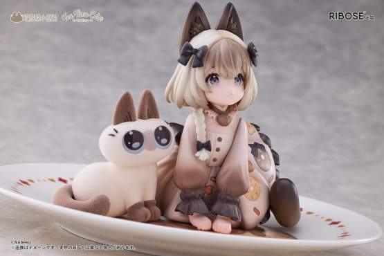 Tea Time Cats x Siamese Cat Azuki-san Friendship Collaboration Exclusive Set (Decorated Life Collection) PVC-Statue 18cm Ribose 