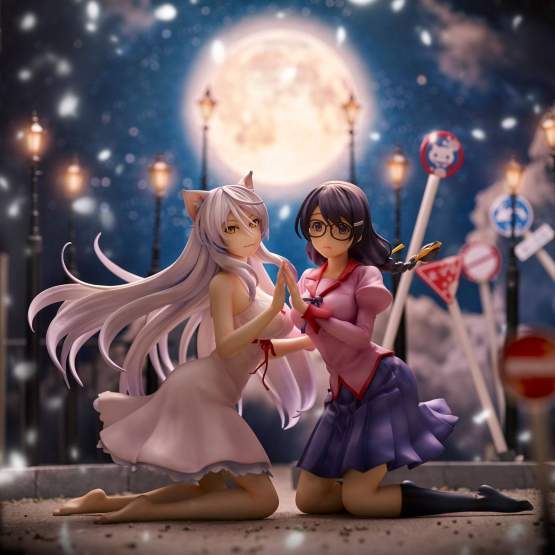 Tsubasa Hanekawa Set re-run (Nekomonogatari Monogatari Series) PVC-Statue 19cm Union Creative 