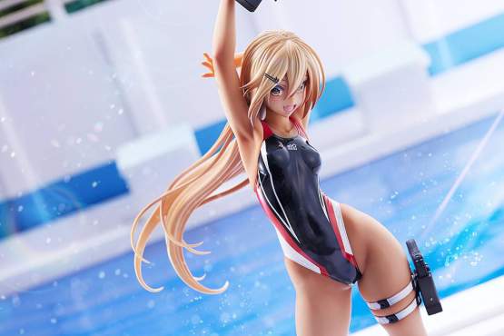 Kouhai-chan of the Swim Club Red Line Swimsuit Version (Arms Note) PVC-Statue 1/7 29cm Amakuni 
