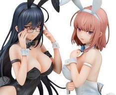 Black Bunny Aoi & White Bunny Natsume (Ikomochi Original Character) PVC-Statue 1/7 30-31cm Ensoutoys 